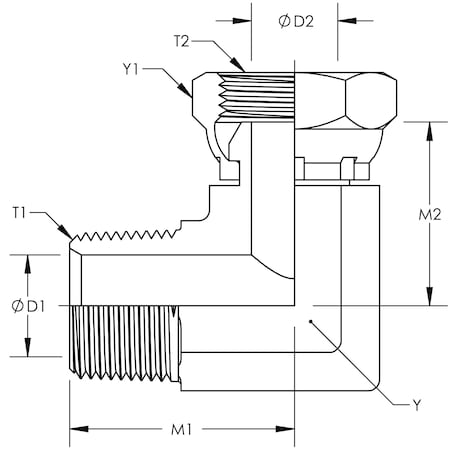 World Wide Fittings Male Pipe To Female Pipe Swivel 90 Deg. Stainless Steel 1501X02X02SS